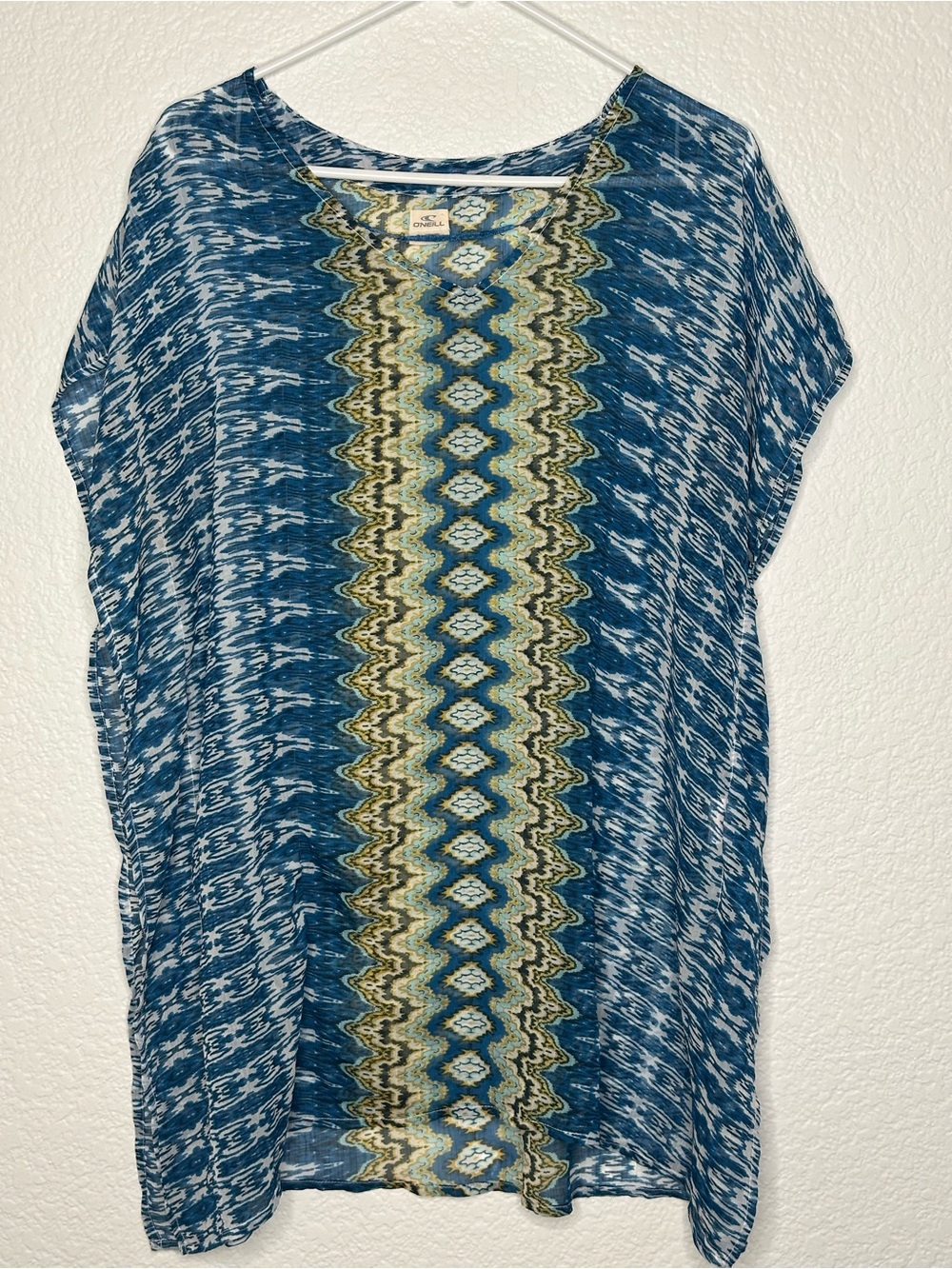 O'Neill Blue & Teal Patterned Short Sleeve Tunic